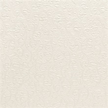 Carlotta Cream Textured Scroll Wallpaper