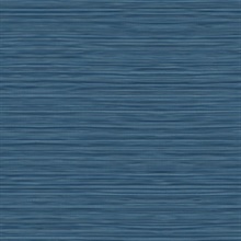 Dark Blue Faux Bamboo Reed Look Grasscloth Wallpaper