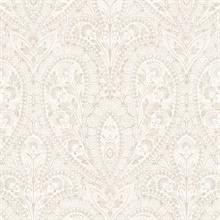 Paisley Beige & Taupe Wallpaper