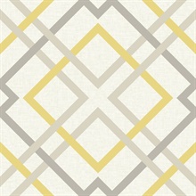 Saltire Yellow Lattice Wallpaper