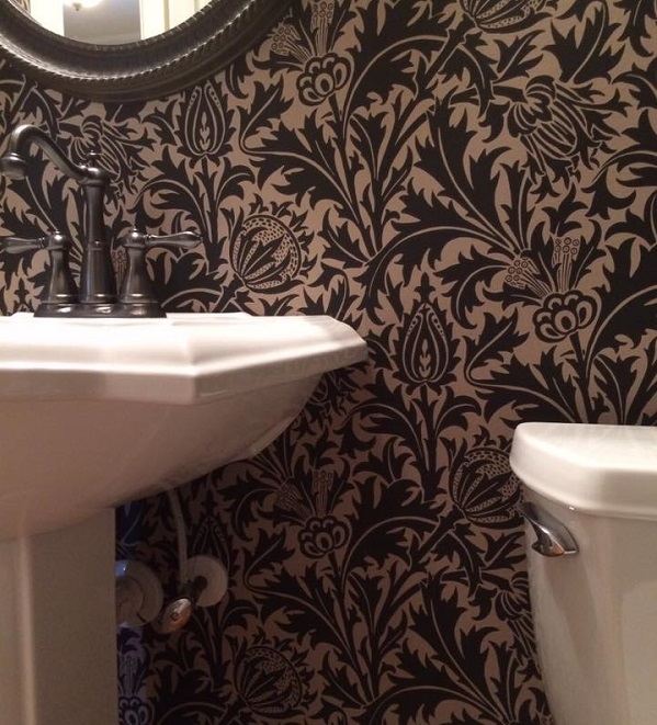 damask wallpaper for bathrooms