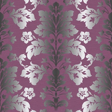 bold purple damask wallpaper