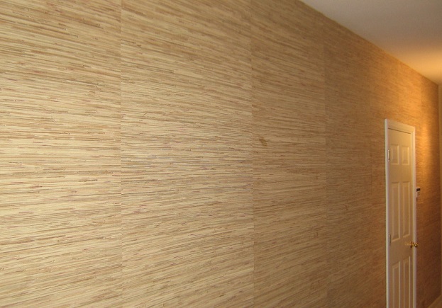 Grasscloth Wallpaper On Wall