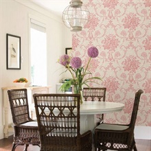 Marais Pink Ikat Damask