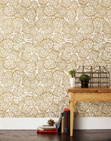 Petal Pusher Gold WALLPAPER (OH JOY!)