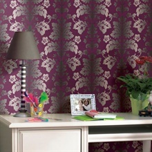 Camila Purple Modern Damask