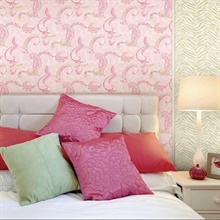 Riley Pink Paisley Scroll