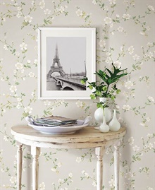 Delphine White Floral Trail