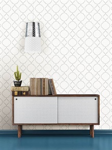 Desiree White Quatrefoil