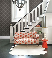 Tetra Charcoal Quatrefoil