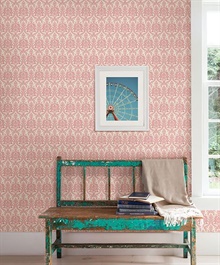 Waverly Red Petite Damask