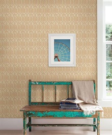 Waverly Rust Petite Damask