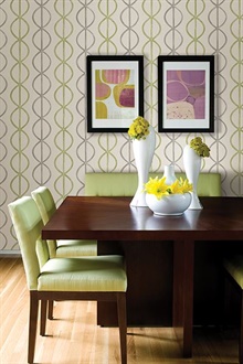 Banning Stripe Green Geometric