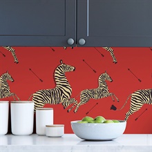 Masai Red Zebra Wallpaper