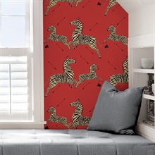 Masai Red Zebra Wallpaper
