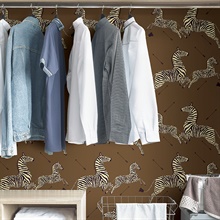 Safari Brown Zebra Wallpaper