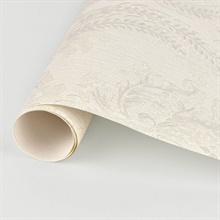 Maizey White Damask Wallpaper
