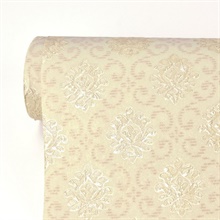 Madelyn Sage Small Damask Wallpaper