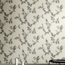 Thin Leaf Beige Green Italian Wallpaper