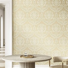 Traditional Damask Cream Italian Wallpaper