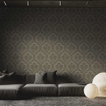 Floral Damask Beige Grey Italian Wallpaper