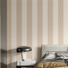 Wide Stripe Beige Cream Italian Wallpaper