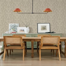 Kiwassa Sage Antler Damask Wallpaper