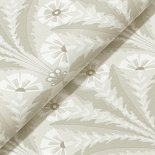 Tap Root Beige Floral Damask Wallpaper