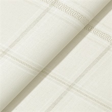 Auberge Ivory Plaid Wallpaper
