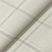Auberge Taupe Plaid Wallpaper