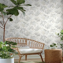 Frith Light Blue Botanical Wallpaper