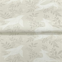 Revelry Taupe Forest Frolic Wallpaper