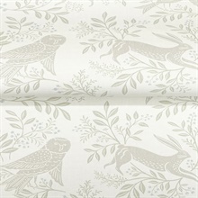 Revelry White Forest Frolic Wallpaper
