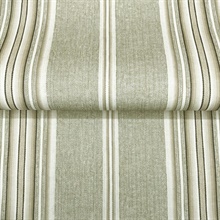 Calvados Moss Linen Stripe Wallpaper