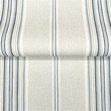 Calvados Blue Linen Stripe Wallpaper