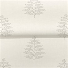 Frond Cream Leaf Wallpaper