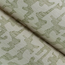 Cipher Moss Geometric Faux Grasscloth Wallpaper