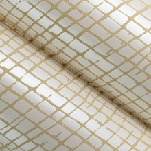 Albin Pearl Gridline Wallpaper