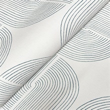 Savoye Dark Blue Spiral Arches Wallpaper