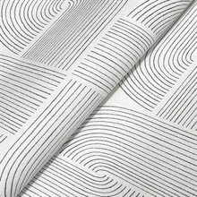 Savoye Black Spiral Arches Wallpaper