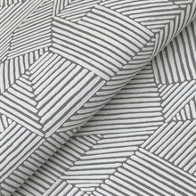 Crescendo Dark Grey Block Geometric Wallpaper