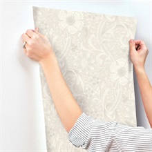 Liora Neutral Floral Trail Wallpaper
