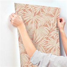 Sonny Rust Fronds Leaf Wallpaper