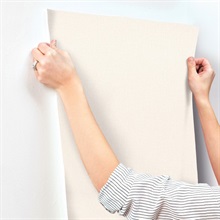 Sonia Bone Faux Linen Wallpaper