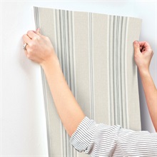 Calvados Turquoise Linen Stripe Wallpaper