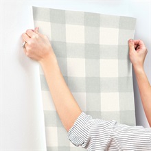 Thorpe Aqua Plaid Wallpaper