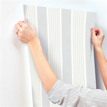 Bingley Light Blue Embellished Stripe Wallpaper