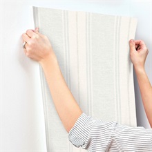 Maddox Light Blue Flannel Stripe Wallpaper