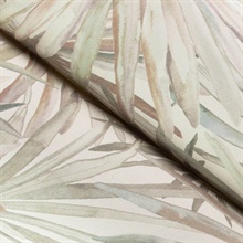 Corifa Cream Palm Leaf Wallpaper