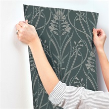 Rosalind Teal Damask Wallpaper